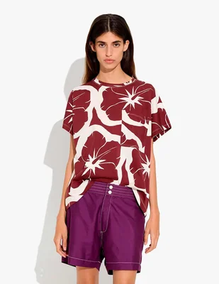 Playera manga larga cuello redondo para mujer