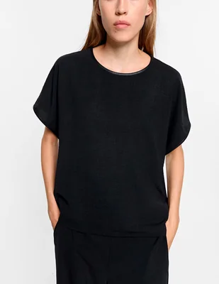 Playera manga cuello redondo para mujer