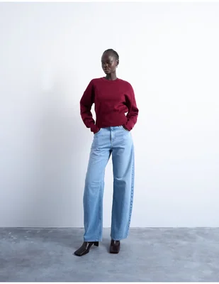 Suéter cuello redondo para mujer