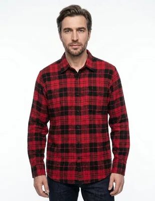 Camisa casual manga larga para hombre
