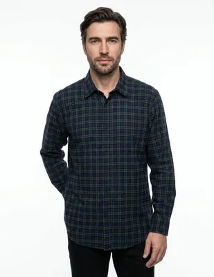Camisa casual manga larga para hombre
