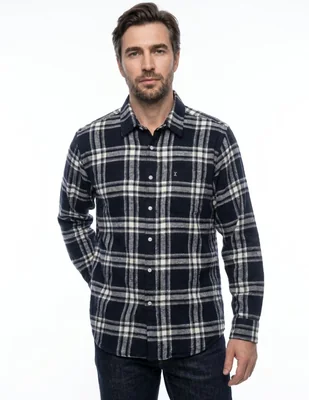 Camisa casual manga larga para hombre