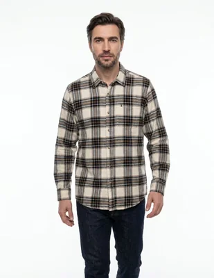 Camisa casual manga larga para hombre