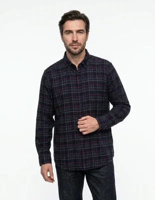 Camisa casual manga larga para hombre