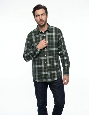 Camisa casual manga larga para hombre