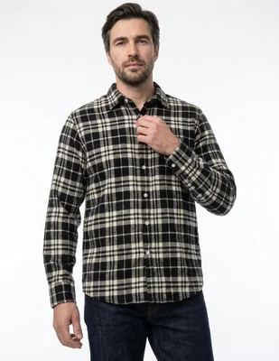 Camisa casual manga larga para hombre