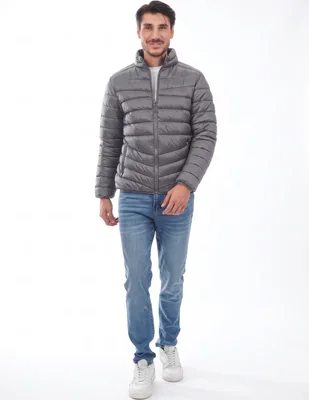 Chamarra acolchada con bolsillos para hombre