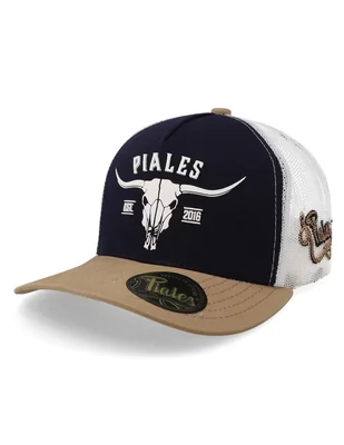Gorra visera curva snapback Piales Longhorn Marino/Beige Unitalla para adulto