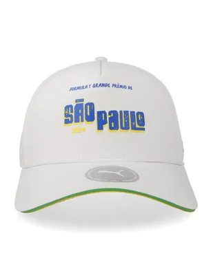 Gorra visera curva snapback para correr Stitched F1 Fw Brasil 6429 Blanco Unitalla Fórmula 1 para adulto