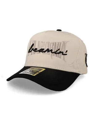 Gorra visera curva snapback Mr Kash California Dreamin Hueso/Negro Unitalla para adulto