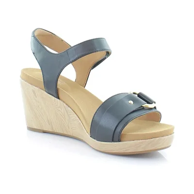 Sandalias Rockport Briah II Two Band negro mujer