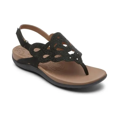 Sandalias Rockport Ridge Sling Black Bling mujer