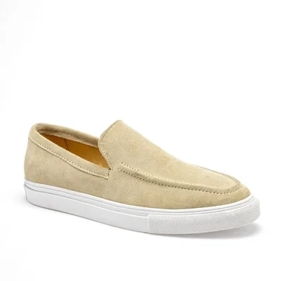Elegancy zapato casual piel para hombre beige cod 141211-F