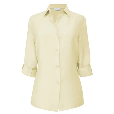 Blusa Camisera con Elevadores en Manga para Mujer City Femme