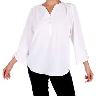 Blusa Henley Texturizada Alfred Dunner para Mujer