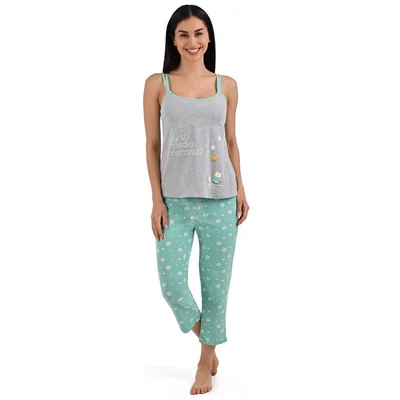 Pijama Capri con Estampado Oso Sho Shi By Guitit para Mujer