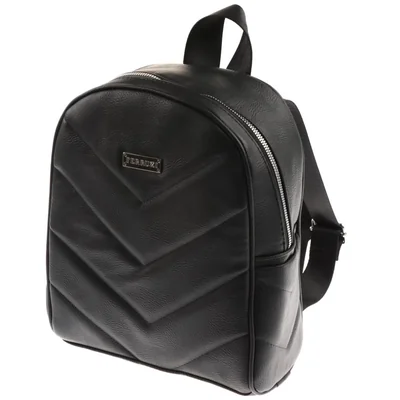 Bolso Backpack Piel Sintética Patrón Capitonado Ferruzi Mujer