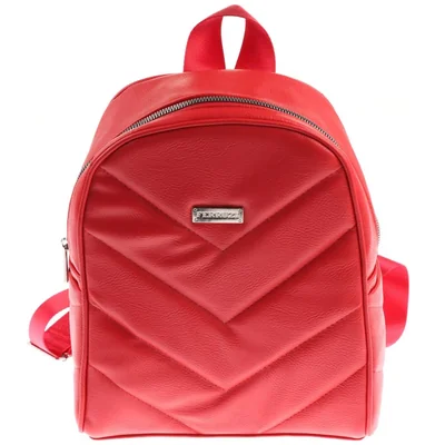 Bolso Backpack Rojo Diseño Capitonado Ferruzi para Mujer