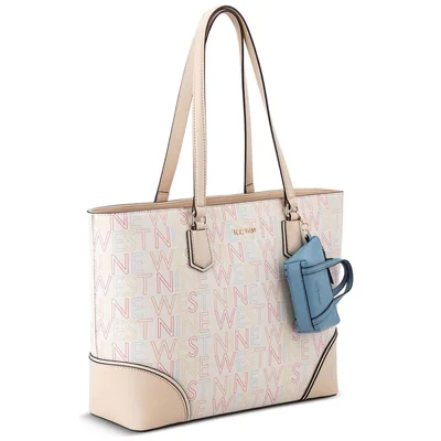 Bolsa Tote Beige Combinado Nine West para Mujer Niv552124