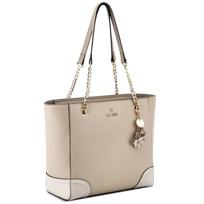 Bolsa Tote Beige Combinado Nine West para Mujer Ngm580224