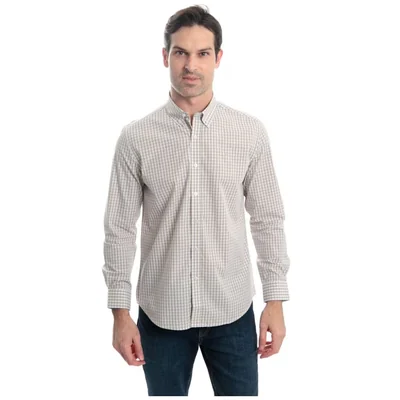 Camisa Regular Fit Manga Larga para Hombre Plus