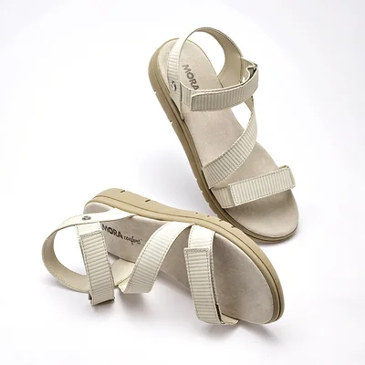 SANDALIA PISO ABIERTO MUJER Mora Confort COLETTE LATTE