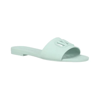 Sandalia Flip Flop Westies Verde con Aplicación para Mujer