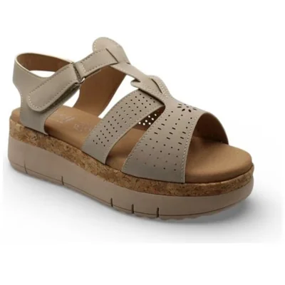 Sandalia Tiras Cruzadas Velcro Lifestyler 6023 Bg