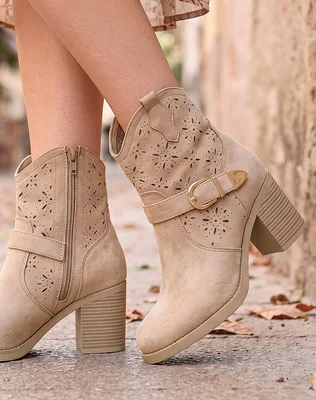 Botin Mujer Casual Beige Via Urbana 06804525