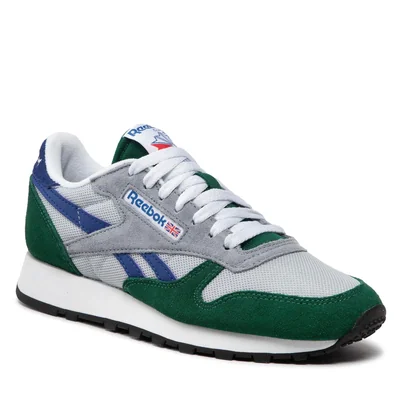 Tenis Reebok Classic Leather Gris/Verde Urbano Para Hombre