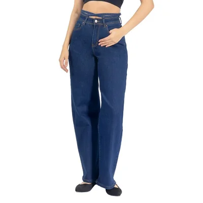 Jeans Wide Leg Con Cinturón De Tela Para Mujer Forever 21