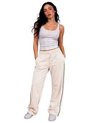 Pants Jogger Mujer Shendy Vendy Slim Fit Crema Corte Acampanado Deportivo