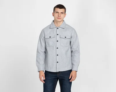 Sobrecamisa Porto Sur Regular Gris para Hombre