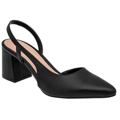 Zapatilla Destalonada Lady Paulina Negro Dama