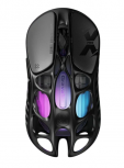 Mouse Gamer Ergonómico Gravastar Mercury X Pro, Inalámbrico, Óptico, 32.000DPI, RF Wireless/Bluetooth/USB-C, Negro