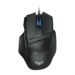 Mouse Gamer Ergonómico Aula S12, Alámbrico, Óptico, 2.400DPI, USB-A, Negro
