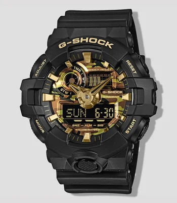 Reloj análogo-digital GA-700 negro con esfera 3D Hombre