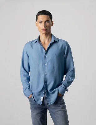 Camisa casual manga larga para hombre