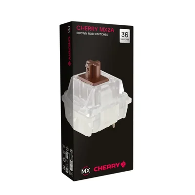 Interruptor para teclado Cherry MX2A RGB Brown (paquete de 36)