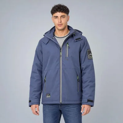 Chamarra con Capucha Regular Azul Marino Para Hombre Quarry
