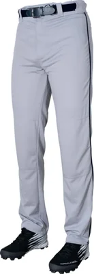 Pantalones de béisbol Rawlings gris/marino con ribete medio
