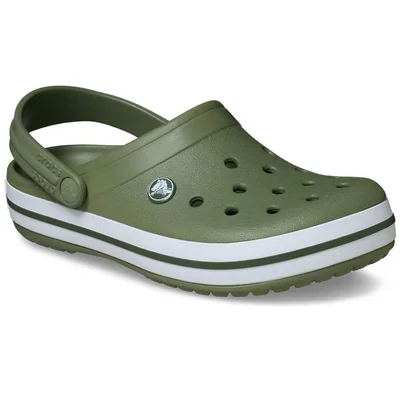Sandalia Estilo Sueco Crocs Crocband Verde para Hombre