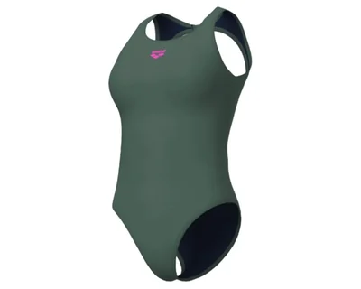Traje De Baño Natación Arena Feel Solid Verde Mujer 010648-6