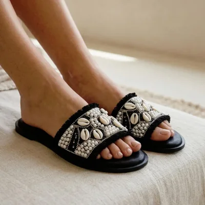 MORAMORA Sandalia Piso para Mujer negro cod 145376-E