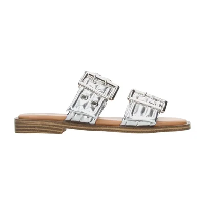 Sandalias mujer efe plateado casual