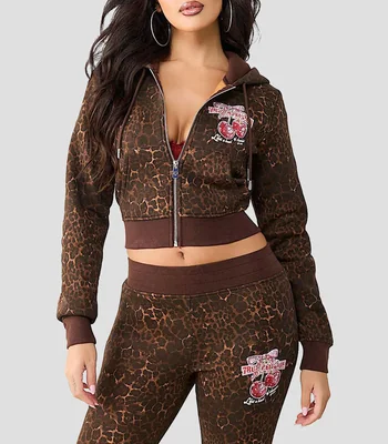 Sudadera canguro con cierre y capucha Mujer
