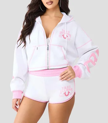 Sudadera canguro con cierre y capucha Mujer