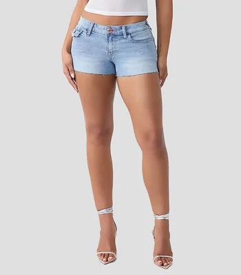 Short de mezclilla liso Mujer