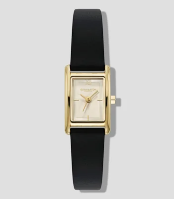 Reloj Mini Grove Rectangular Dorado de Piel Olivia Burton Mujer