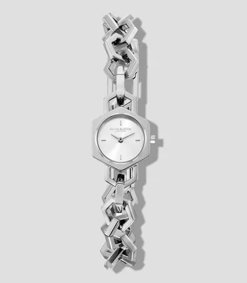 Reloj Hex Link Mini Hexagonal Plateado Olivia Burton Mujer